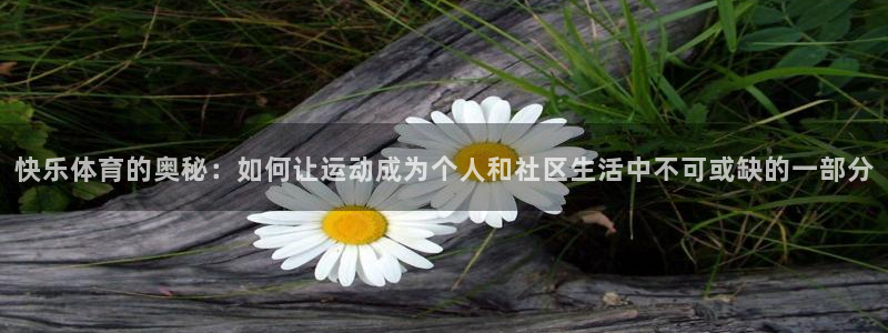 快乐体育的奥秘：如何让运动成为个人和社区生活中不可或缺的一部分